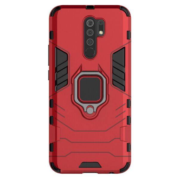 

Ударопрочный чехол Transformer Ring for Magnet с кольцом-подставкой для Xiaomi Redmi 9 (Красный)