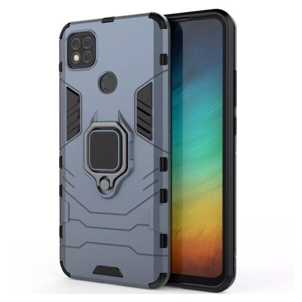 

Ударопрочный чехол Transformer Ring for Magnet с кольцом-подставкой для Xiaomi Redmi 9C (Серый)