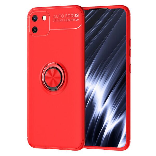 

Силиконовый чехол Deen ColorRing под магнитный держатель для Realme C11 (Красный / Красный)