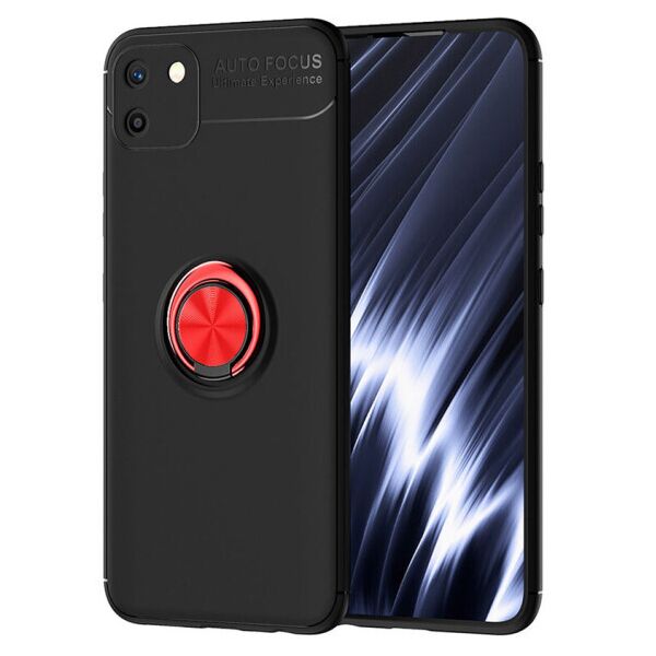 

Силиконовый чехол Deen ColorRing под магнитный держатель для Realme C11 (Черный / Красный)