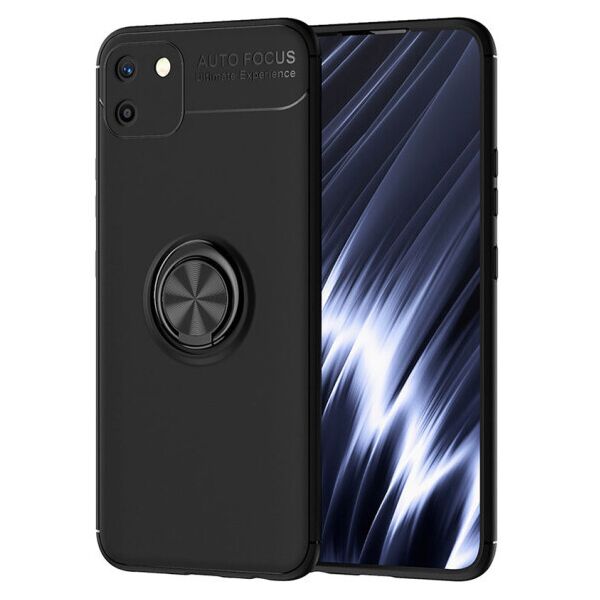 

Силиконовый чехол Deen ColorRing под магнитный держатель для Realme C11 (Черный / Черный)