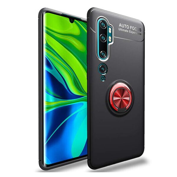 

Силиконовый чехол Deen ColorRing под магнитный держатель для Xiaomi Mi Note 10 / Note 10 Pro / Mi CC9 Pro (Черный / Красный)