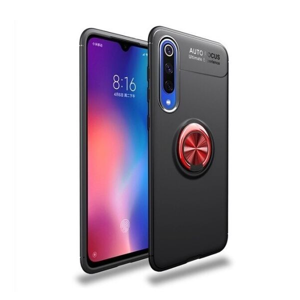 

Силиконовый чехол Deen ColorRing под магнитный держатель для Xiaomi Mi A3 (CC9e) (Черный / Красный)