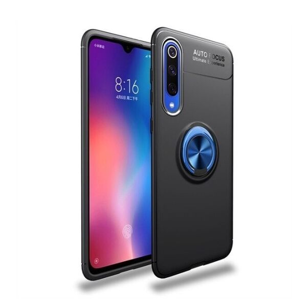 

Силиконовый чехол Deen ColorRing под магнитный держатель для Xiaomi Mi A3 (CC9e) (Черный / Синий)