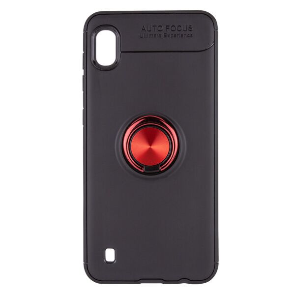 

Силиконовый чехол Deen ColorRing под магнитный держатель для Samsung Galaxy A10 (A105F) (Черный / Красный)