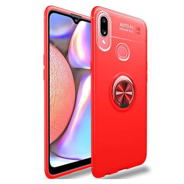 

Силиконовый чехол Deen ColorRing под магнитный держатель для Samsung Galaxy A10s (Красный)
