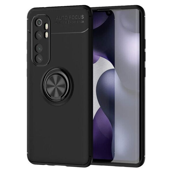 

Силиконовый чехол Deen ColorRing под магнитный держатель для Xiaomi Mi Note 10 Lite (Черный / Черный)