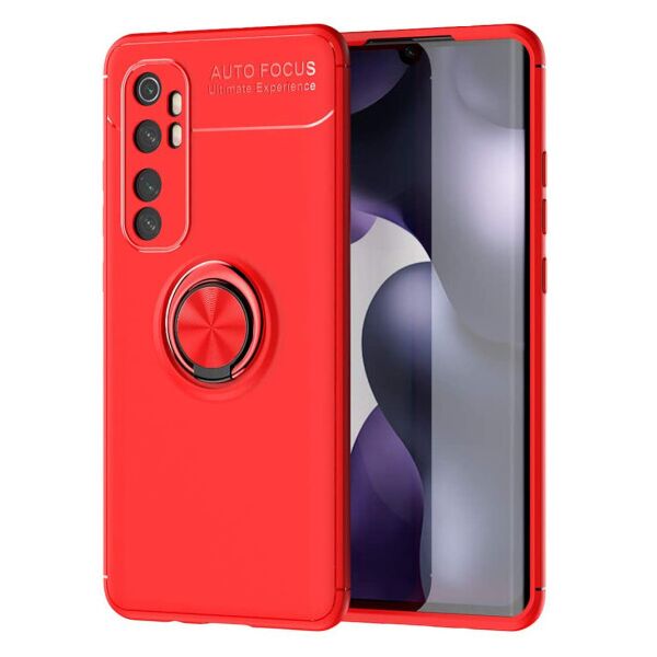 

Силиконовый чехол Deen ColorRing под магнитный держатель для Xiaomi Mi Note 10 Lite (Красный)