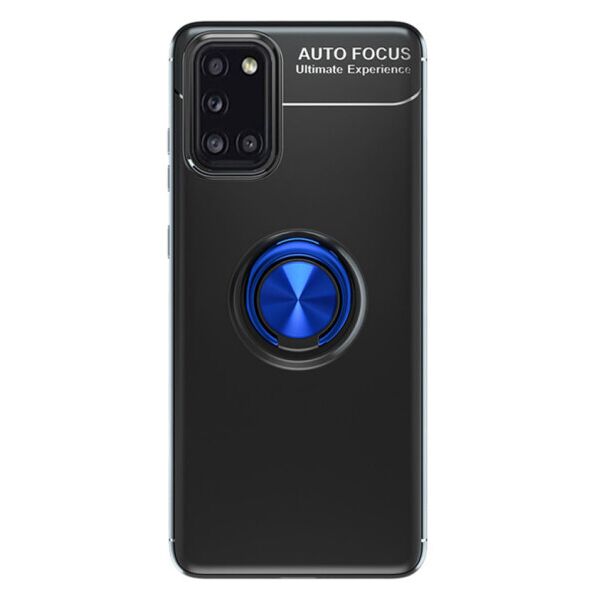 

Силиконовый чехол Deen ColorRing под магнитный держатель для Samsung Galaxy A31 (Черный / Синий)
