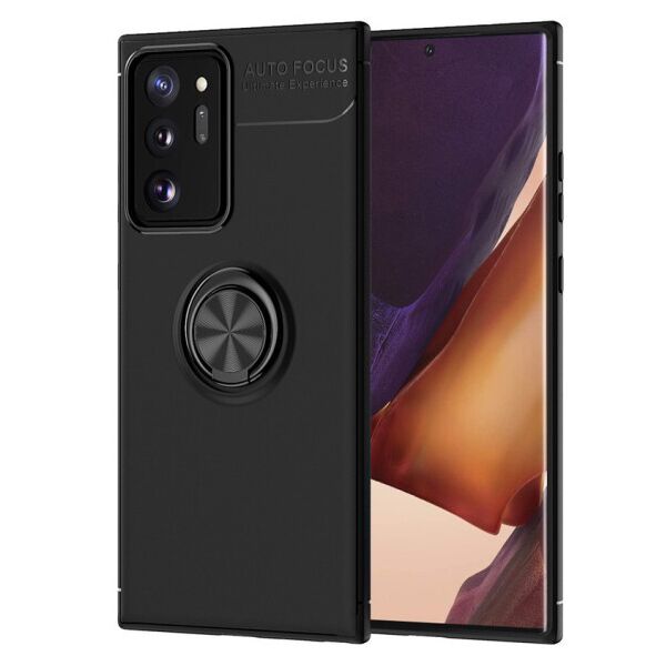 

Силиконовый чехол Deen ColorRing под магнитный держатель для Samsung Galaxy Note 20 Ultra (Черный / Черный)