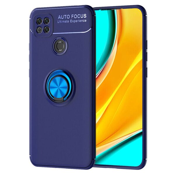

Силиконовый чехол Deen ColorRing под магнитный держатель для Xiaomi Redmi 9C (Синий / Синий)