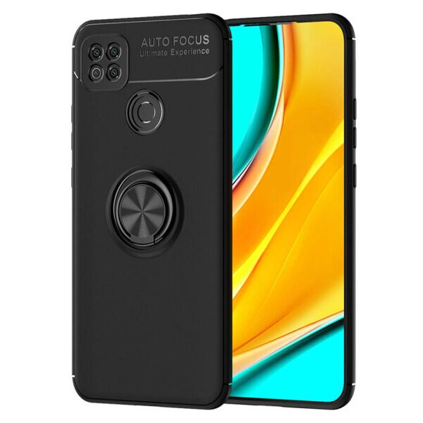 

Силиконовый чехол Deen ColorRing под магнитный держатель для Xiaomi Redmi 9C (Черный / Черный)