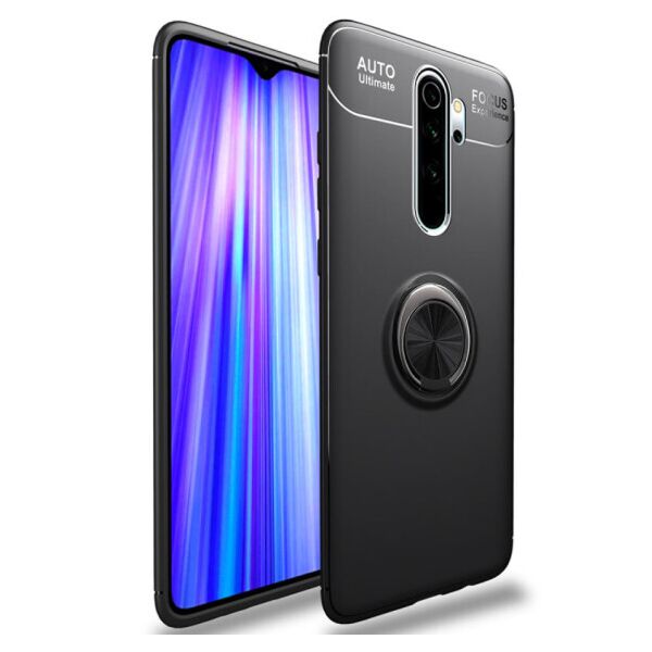 

Силиконовый чехол Deen ColorRing под магнитный держатель для Xiaomi Redmi Note 8 Pro (Черный / Черный)