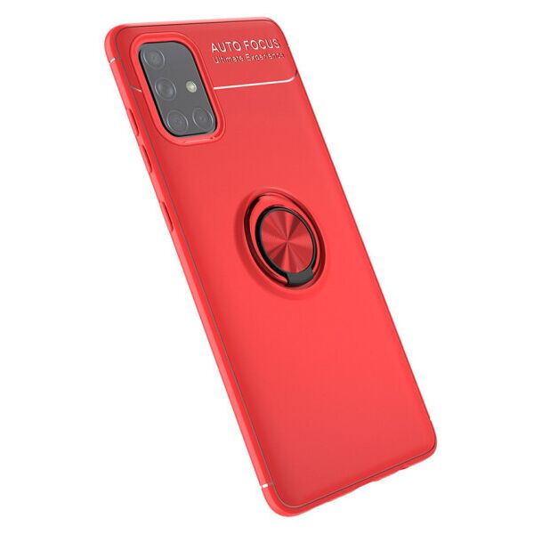 

Силиконовый чехол Deen ColorRing под магнитный держатель для Samsung Galaxy A71 (Красный / Красный)
