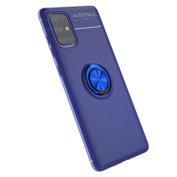 

Силиконовый чехол Deen ColorRing под магнитный держатель для Samsung Galaxy A71 (Синий / Синий)