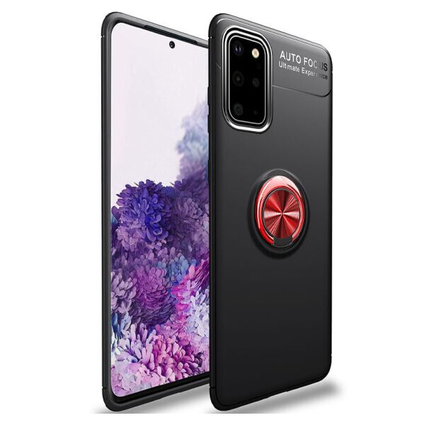 

Силиконовый чехол Deen ColorRing под магнитный держатель для Samsung Galaxy S20+ (Черный / Красный)