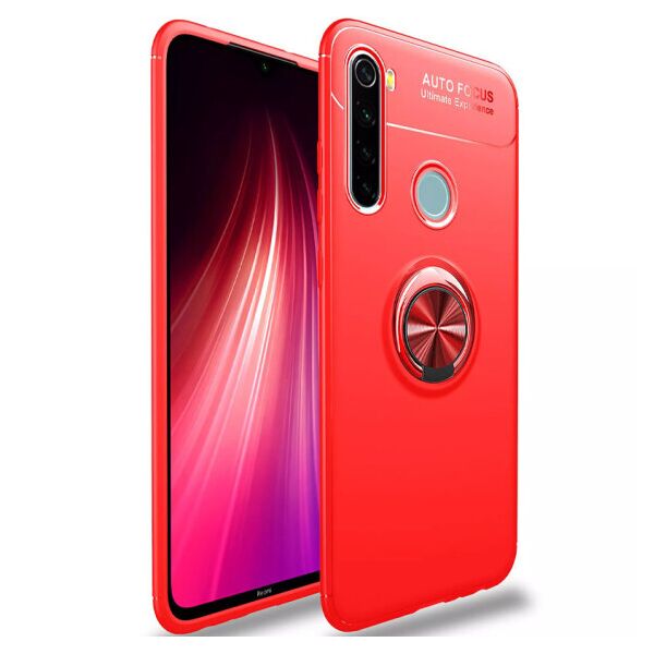 

Силиконовый чехол Deen ColorRing под магнитный держатель для Xiaomi Redmi Note 8 (Красный / Красный)