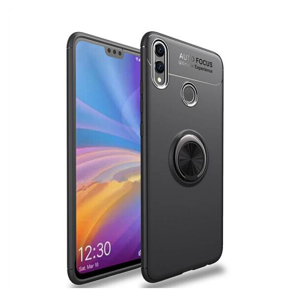 

Силиконовый чехол Deen ColorRing под магнитный держатель для Realme 5 / Realme 6i (Черный / Синий)
