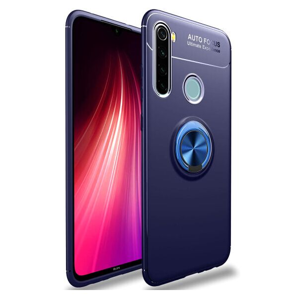 

Силиконовый чехол Deen ColorRing под магнитный держатель для Xiaomi Redmi Note 8T (Синий)