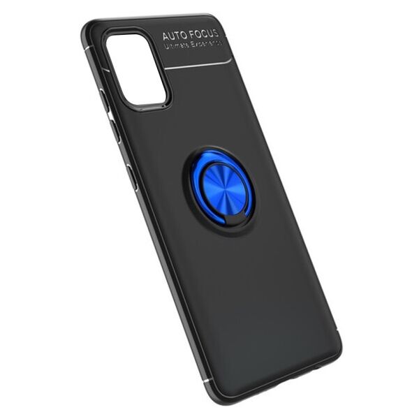 

Силиконовый чехол Deen ColorRing под магнитный держатель для Samsung Galaxy A41 (Черный / Синий)