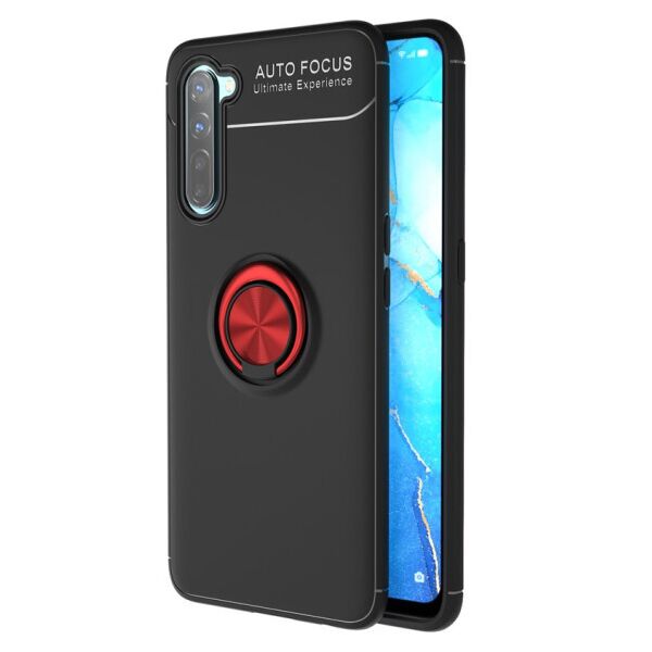 

Силиконовый чехол Deen ColorRing под магнитный держатель для Realme 6 Pro (Черный / Красный)