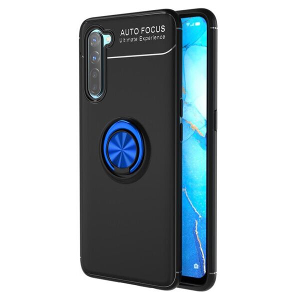 

Силиконовый чехол Deen ColorRing под магнитный держатель для Realme 6 Pro (Черный / Синий)