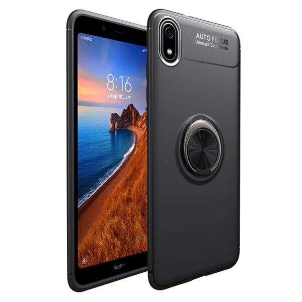 

Силиконовый чехол Deen ColorRing под магнитный держатель для Xiaomi Redmi 7A (Черный / Черный)
