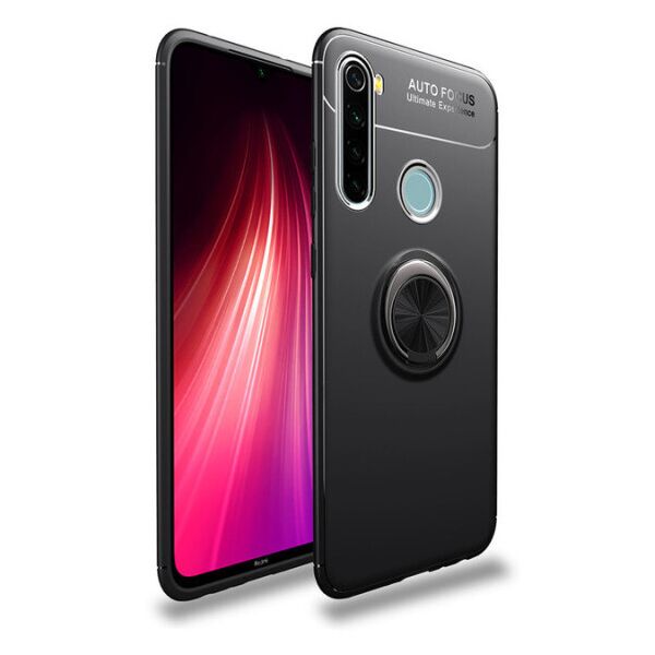 

Силиконовый чехол Deen ColorRing под магнитный держатель для Xiaomi Redmi Note 8 (Черный)