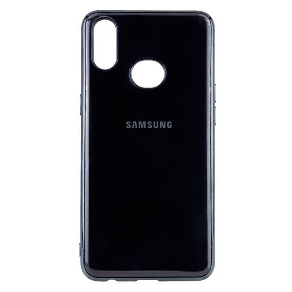 

Силиконовый чехол GLOSSY LOGO для Samsung Galaxy A10S (Черный)