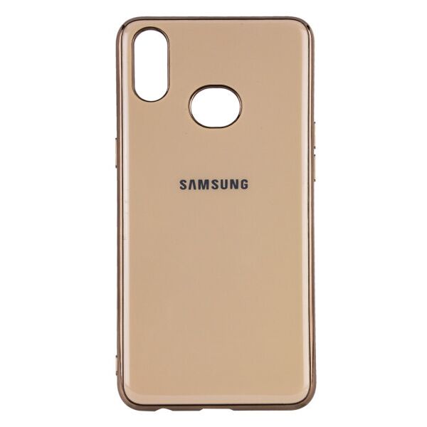 

Силиконовый чехол GLOSSY LOGO для Samsung Galaxy A10S (Золотой)