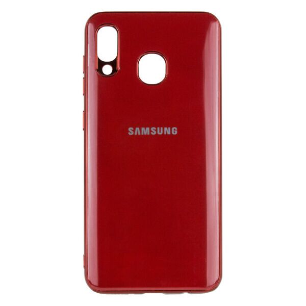 

Силиконовый чехол GLOSSY LOGO для Samsung Galaxy A20 / A30 (DarkRed)