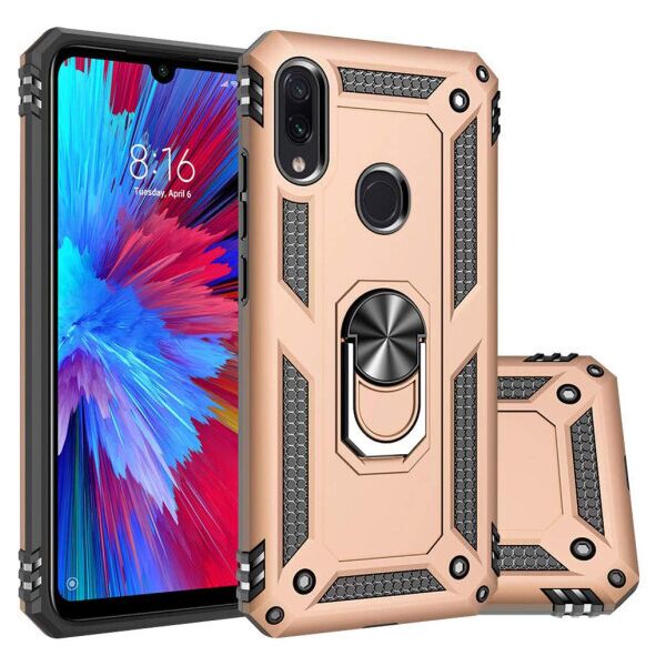

Ударопрочный чехол Serge Ring магнитный держатель для Xiaomi Redmi Note 7 / Note 7 Pro / Note 7s (Золотой)