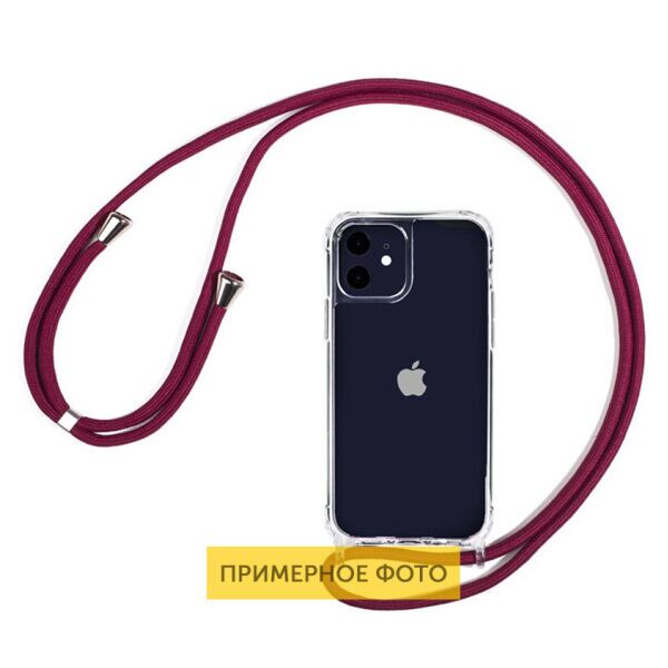 

Чехол Crossbody Case на шнурке для Apple iPhone X / XS (5.8") (DarkRed)