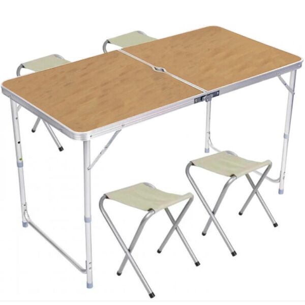 

Стол для пикника со стульями Folding Table 5639, светлое дерево