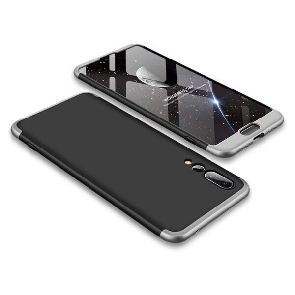 

Пластиковая накладка GKK LikGus 360 градусов (opp) для Huawei P20 Pro (Черный / Серебряный)