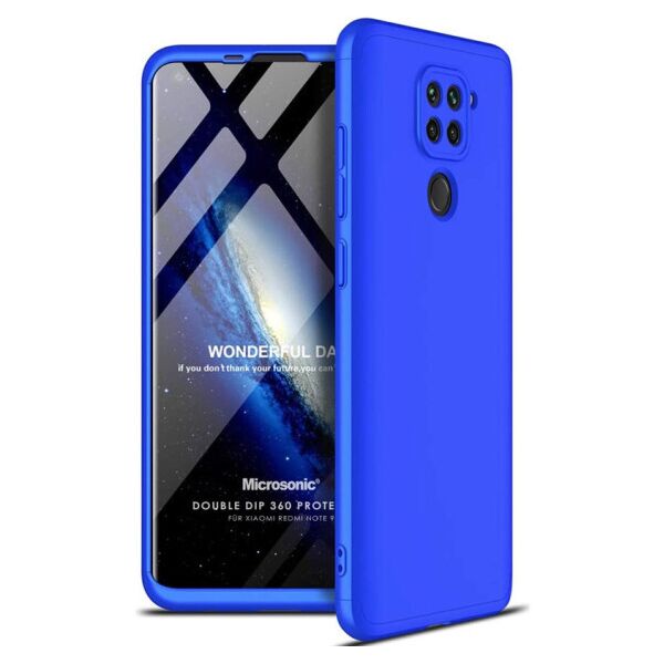 

Пластиковая накладка GKK LikGus 360 градусов (opp) для Xiaomi Redmi Note 9 / Redmi 10X (Синий)