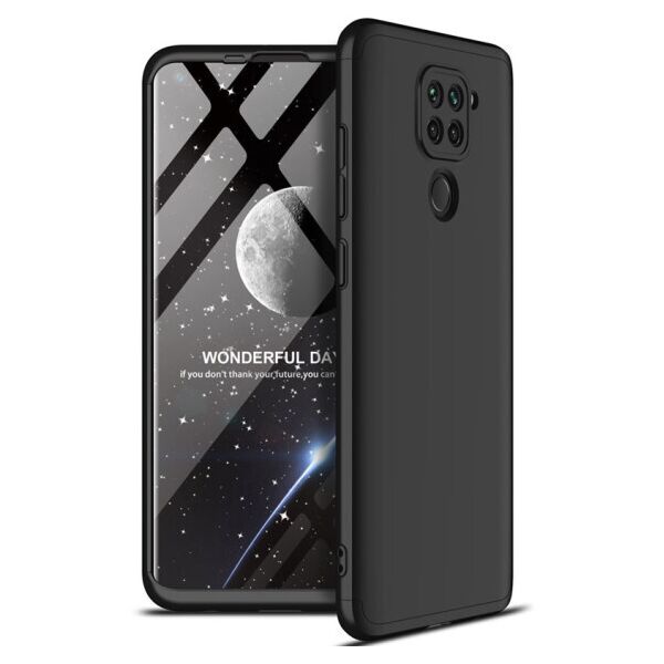 

Пластиковая накладка GKK LikGus 360 градусов (opp) для Xiaomi Redmi Note 9 / Redmi 10X (Черный)