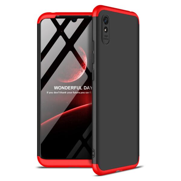 

Пластиковая накладка GKK LikGus 360 градусов (opp) для Xiaomi Redmi 9A (Черный / Красный)