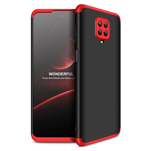 

Пластиковая накладка GKK LikGus 360 градусов (opp) для Xiaomi Redmi Note 9s/Note 9 Pro/9 Pro Max (Черный / Красный)