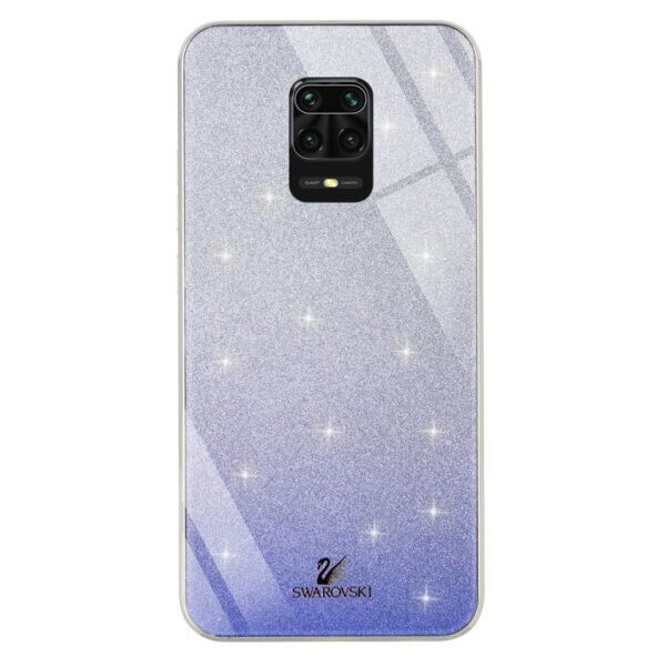 

TPU+Glass чехол Swarovski для Xiaomi Redmi Note 9s / Note 9 Pro / Note 9 Pro Max (Синий)