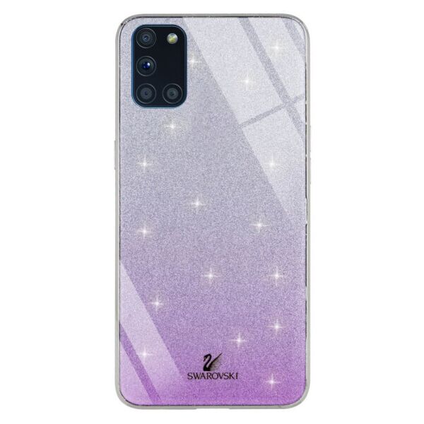 

TPU+Glass чехол Swarovski для Samsung Galaxy A31 (Фиолетовый)