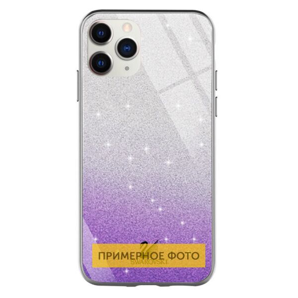 

TPU+Glass чехол Swarovski для Apple iPhone 12 Pro Max (6.7") (Фиолетовый)