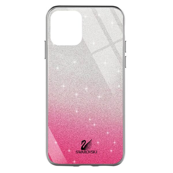

TPU+Glass чехол Swarovski для Apple iPhone 12 Pro / 12 (6.1") (MediumVioletRed)