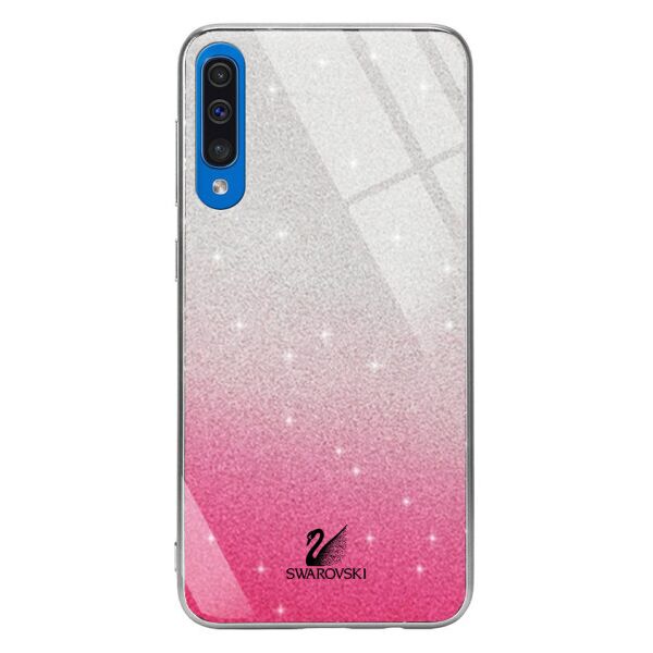 

TPU+Glass чехол Swarovski для Samsung Galaxy A50 (A505F) / A50s / A30s (MediumVioletRed)