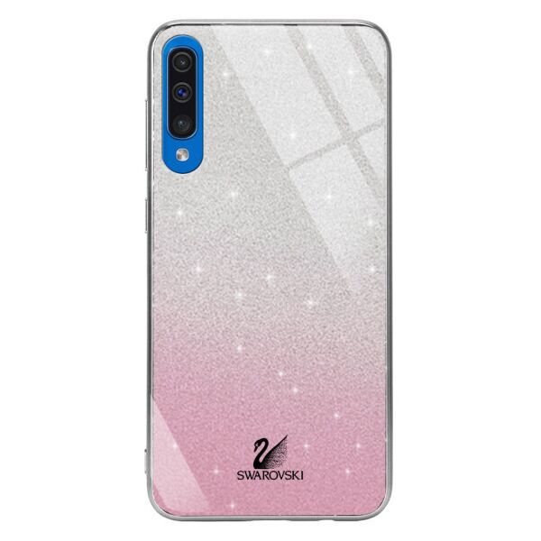

TPU+Glass чехол Swarovski для Samsung Galaxy A50 (A505F) / A50s / A30s (Розовый)