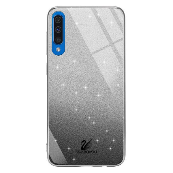 

TPU+Glass чехол Swarovski для Samsung Galaxy A50 (A505F) / A50s / A30s (Черный)