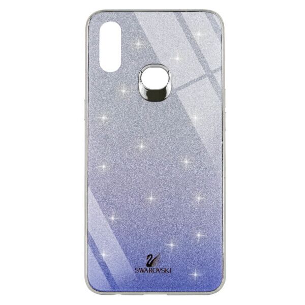 

TPU+Glass чехол Swarovski для Samsung Galaxy A10s (Синий / Серебряный)