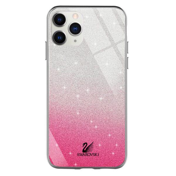 

TPU+Glass чехол Swarovski для Apple iPhone 11 Pro Max (6.5") (MediumVioletRed)