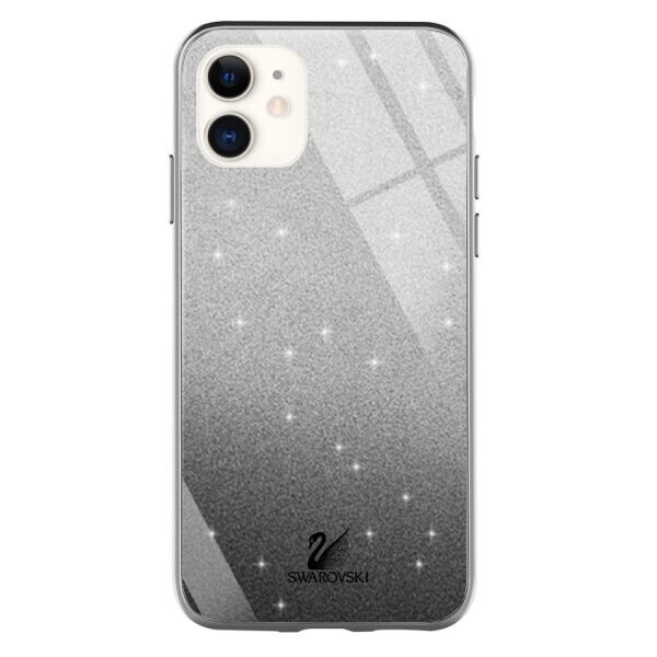 

TPU+Glass чехол Swarovski для Apple iPhone 11 (6.1") (Черный)