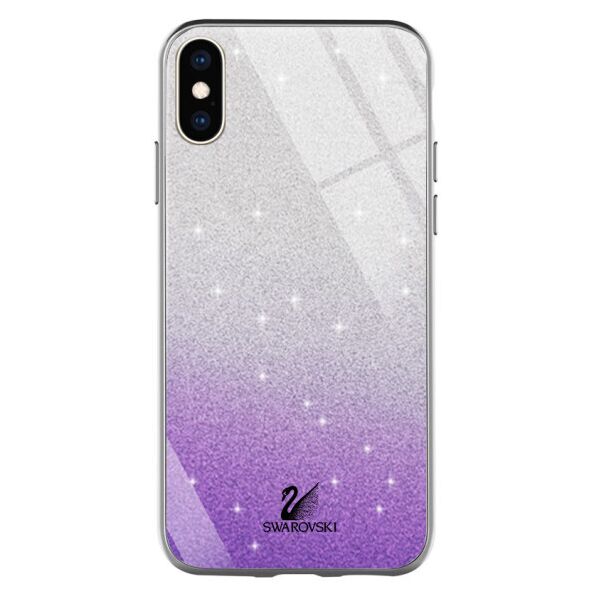 

TPU+Glass чехол Swarovski для Apple iPhone X / XS (5.8") (DarkOrchid)